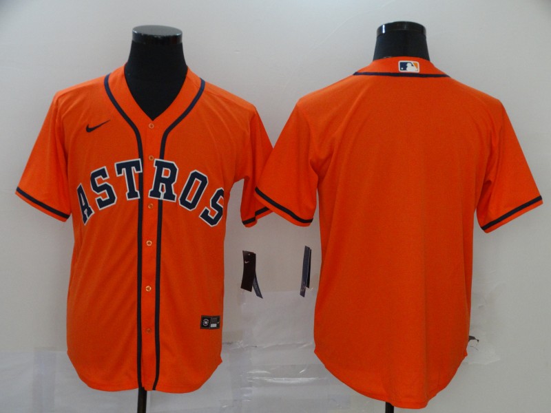 Men's Houston Astros Orange Blank Jersey
